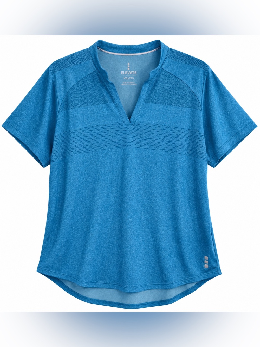Elevate Antero Performance Polo XXL Blue Mesh UPF 40 Golf Athletic Shirt